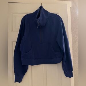 Scuba Oversized Funnel - Neck Half Zip - Size M/L - Royal Blue